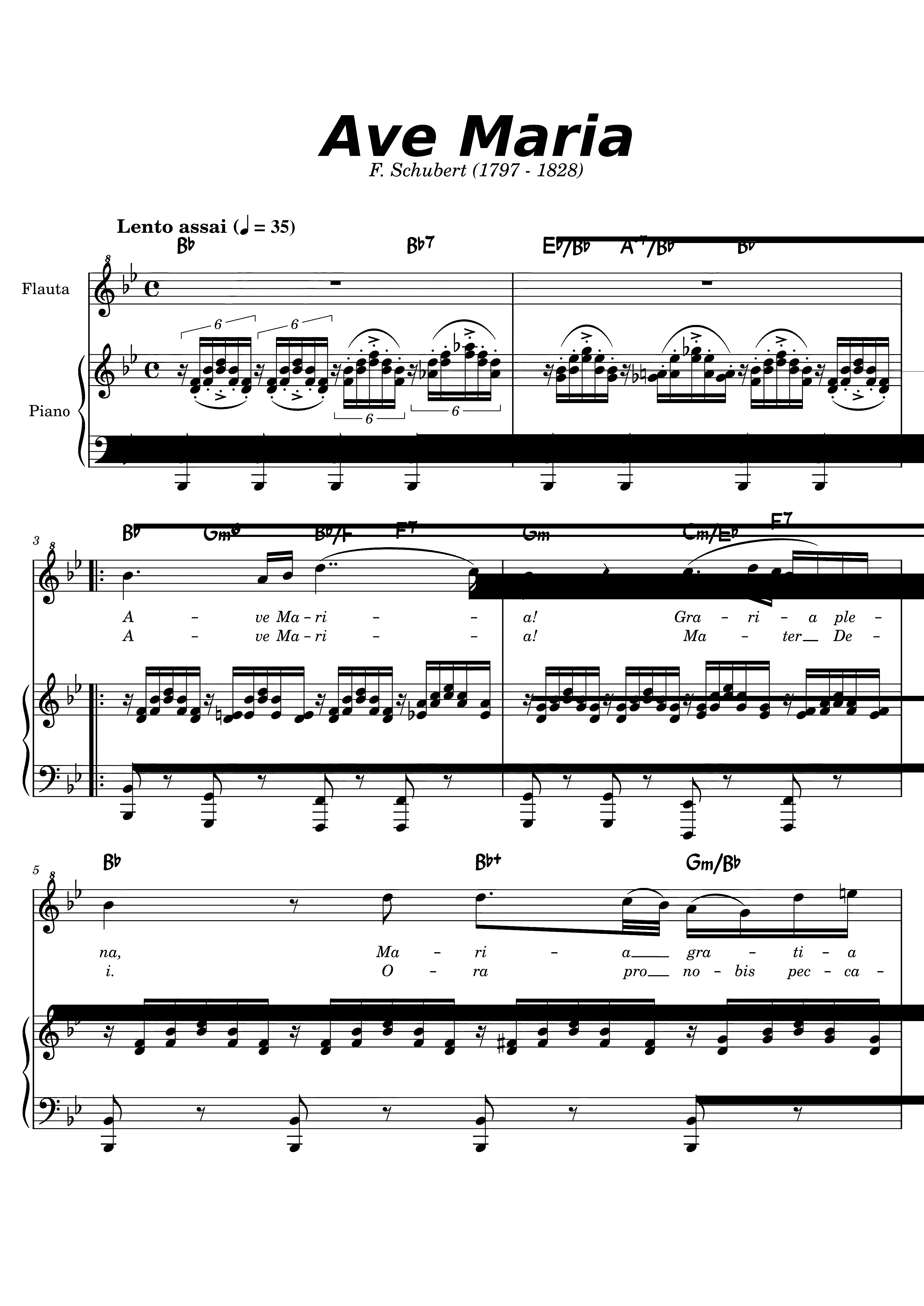 Partitura Ave Maria Gomez