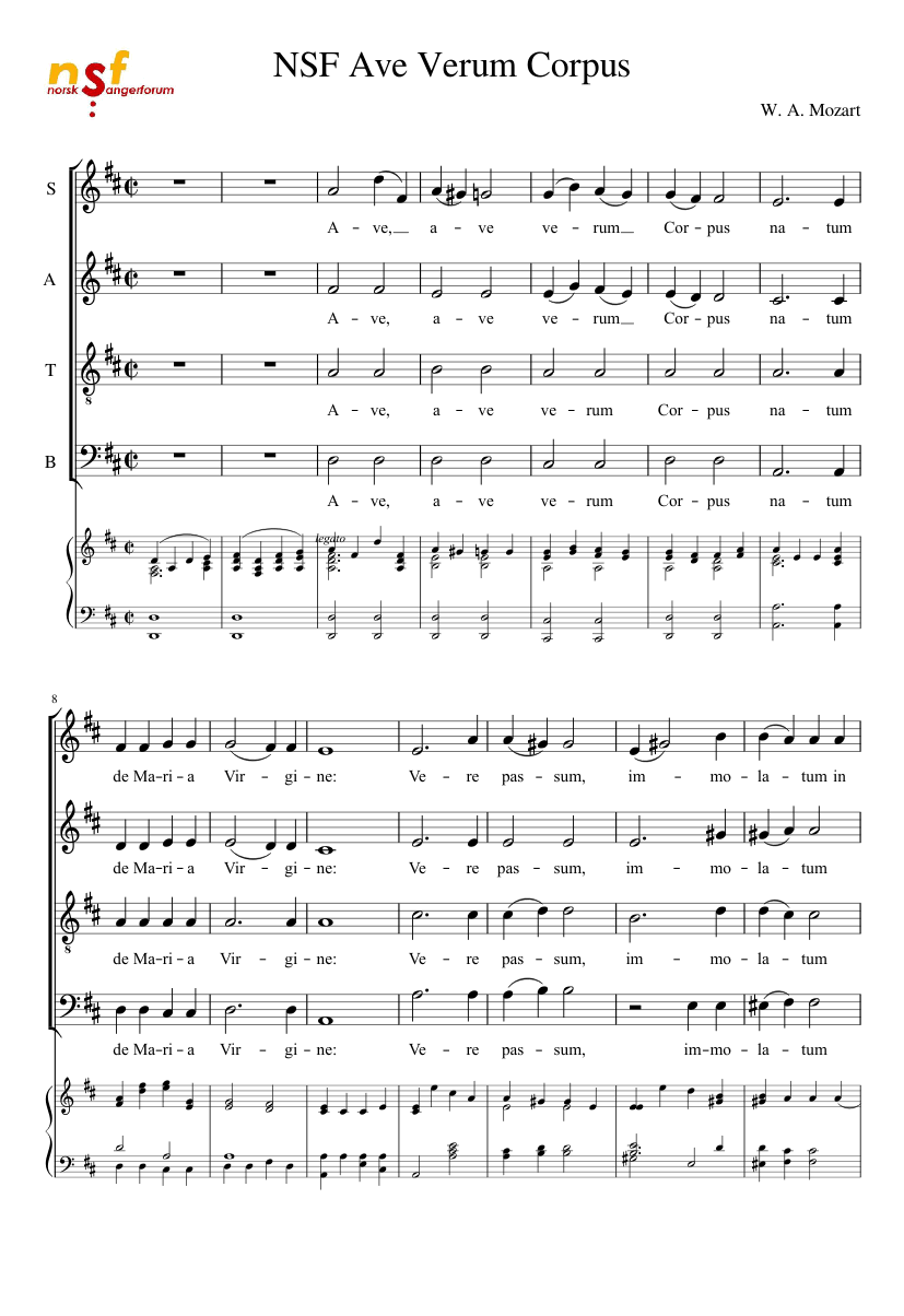 Partitura Ave Verum