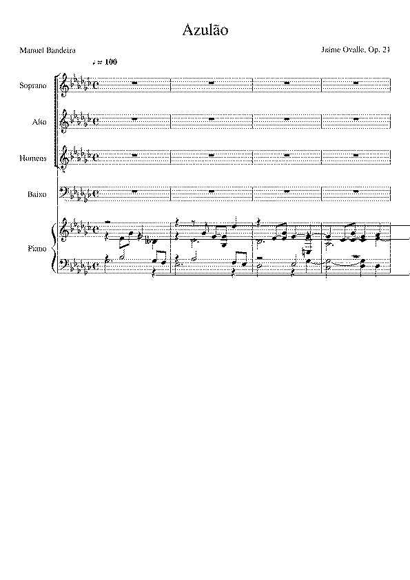 Partitura Azulao Jaime Ovalle