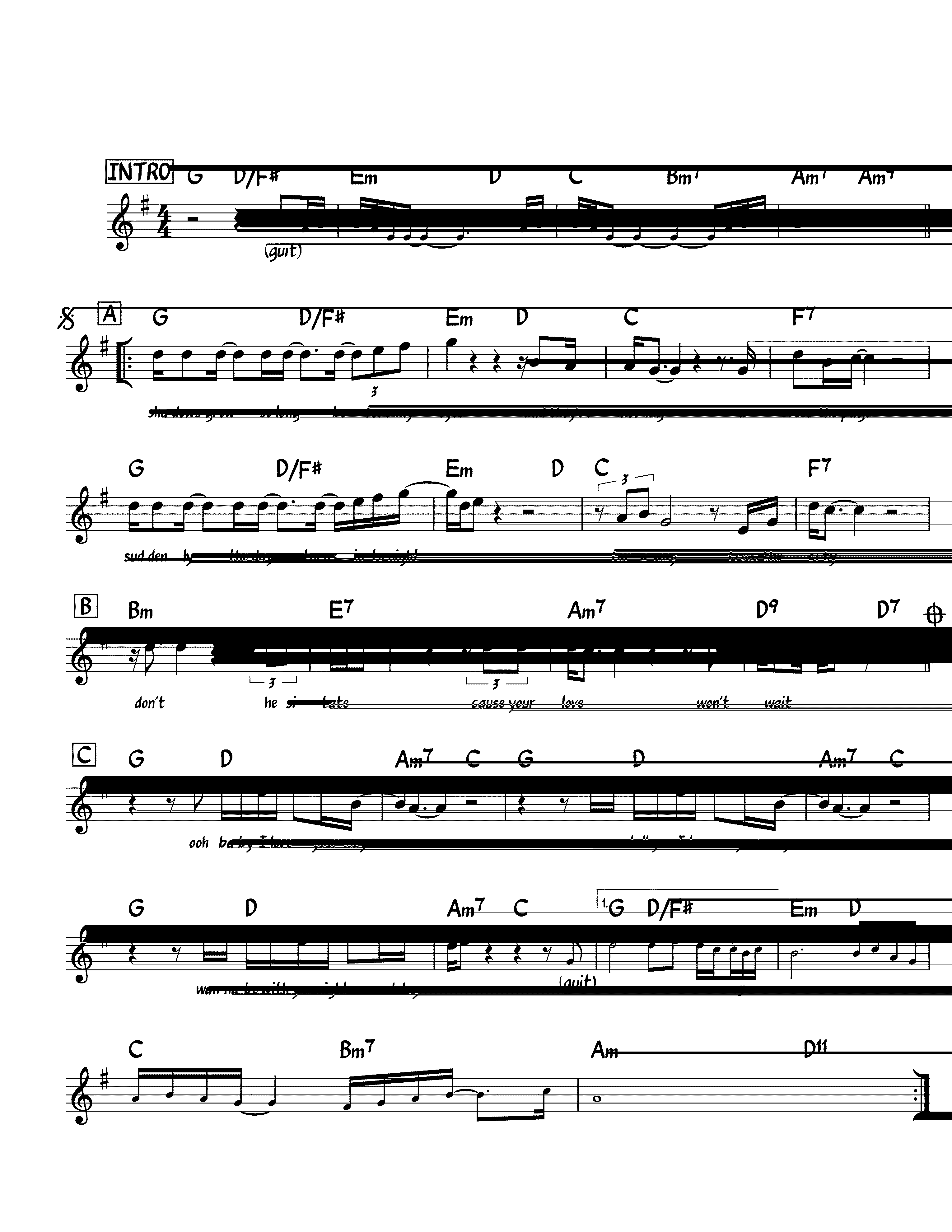 Partitura Baby I Love Your Way