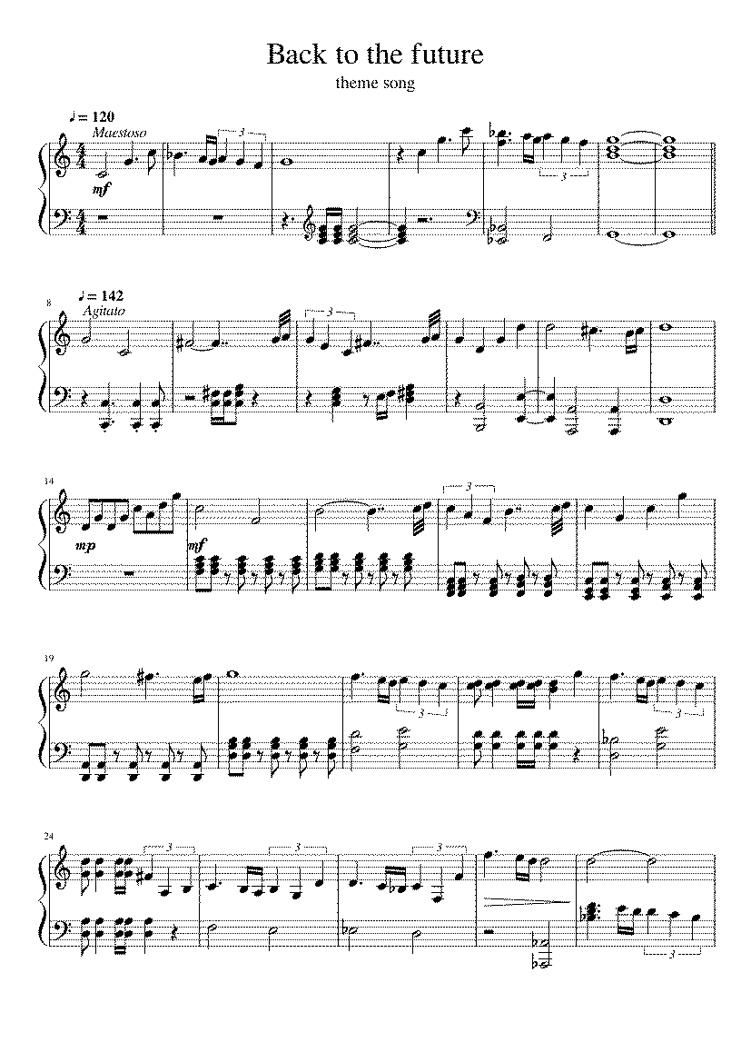 Partitura Back To The Future