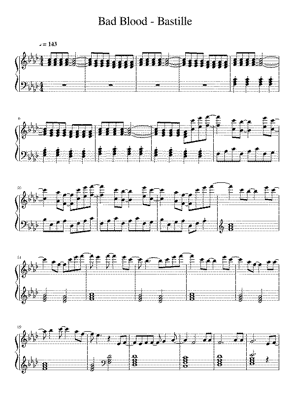 Partitura Bad Blood