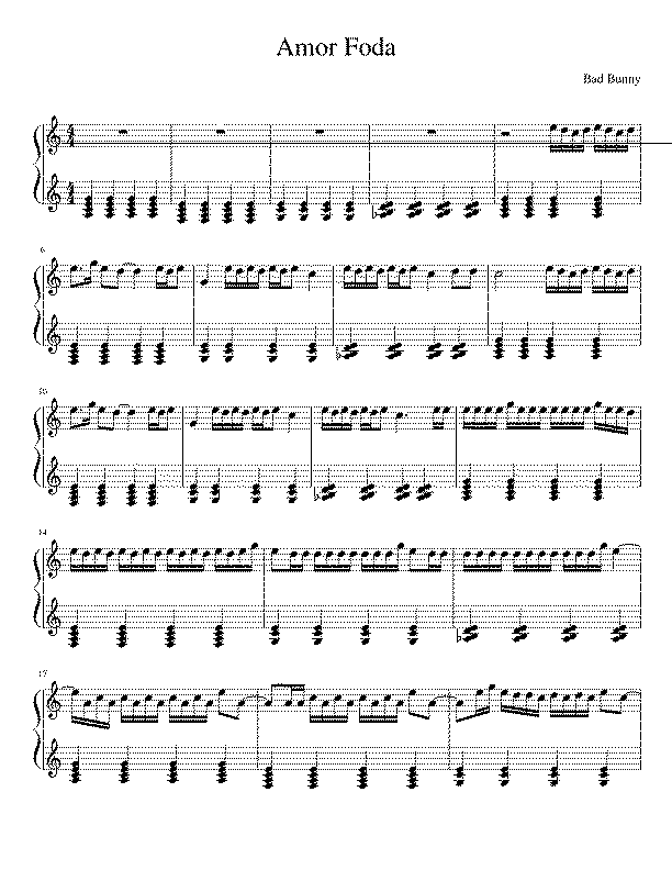 Partitura Bad Bunny