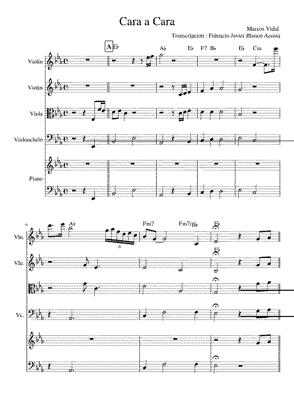 Partitura Bajar Tono