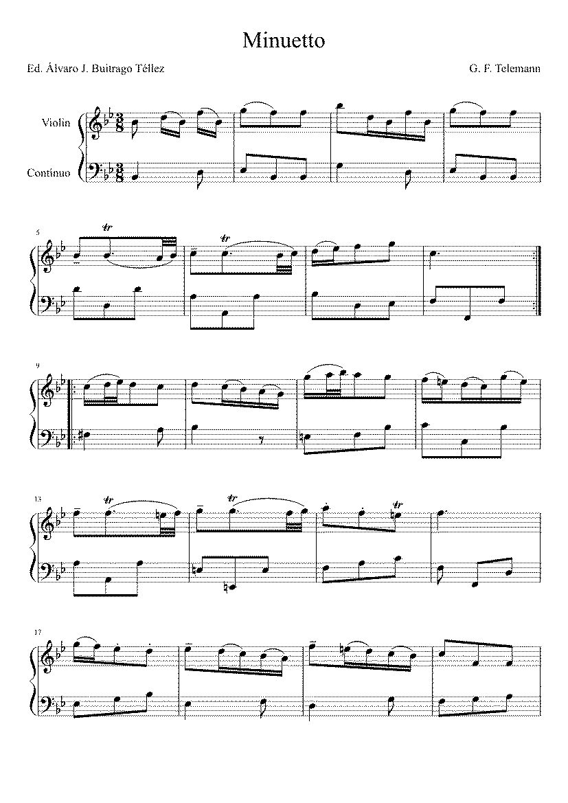 Partitura Bajo Continuo