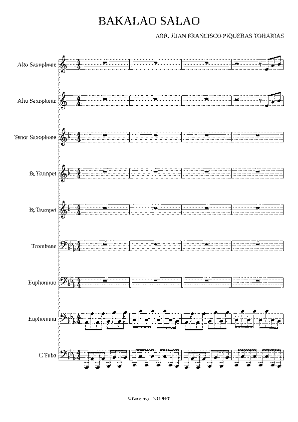 Partitura Bakalao Salao