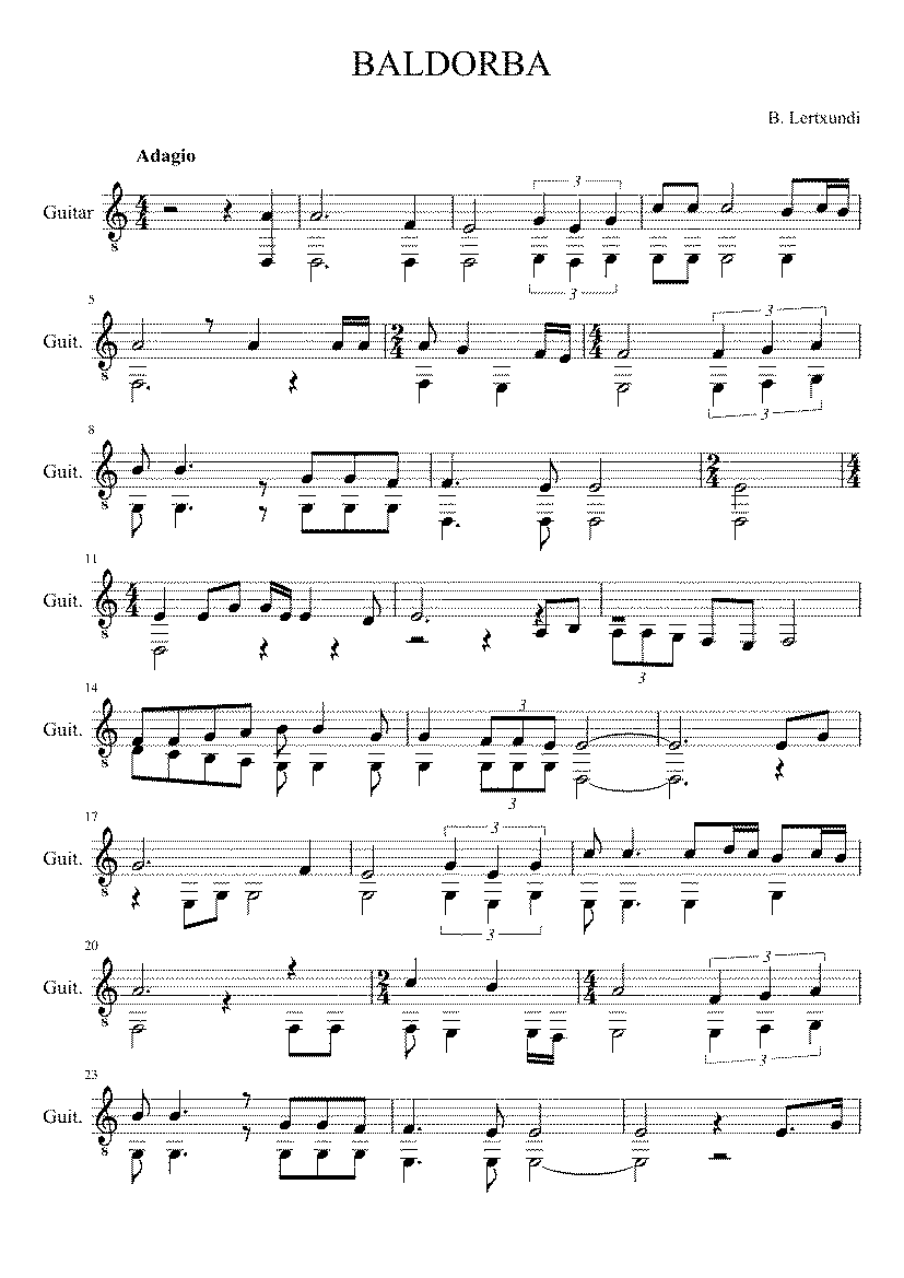 Partitura Baldorba
