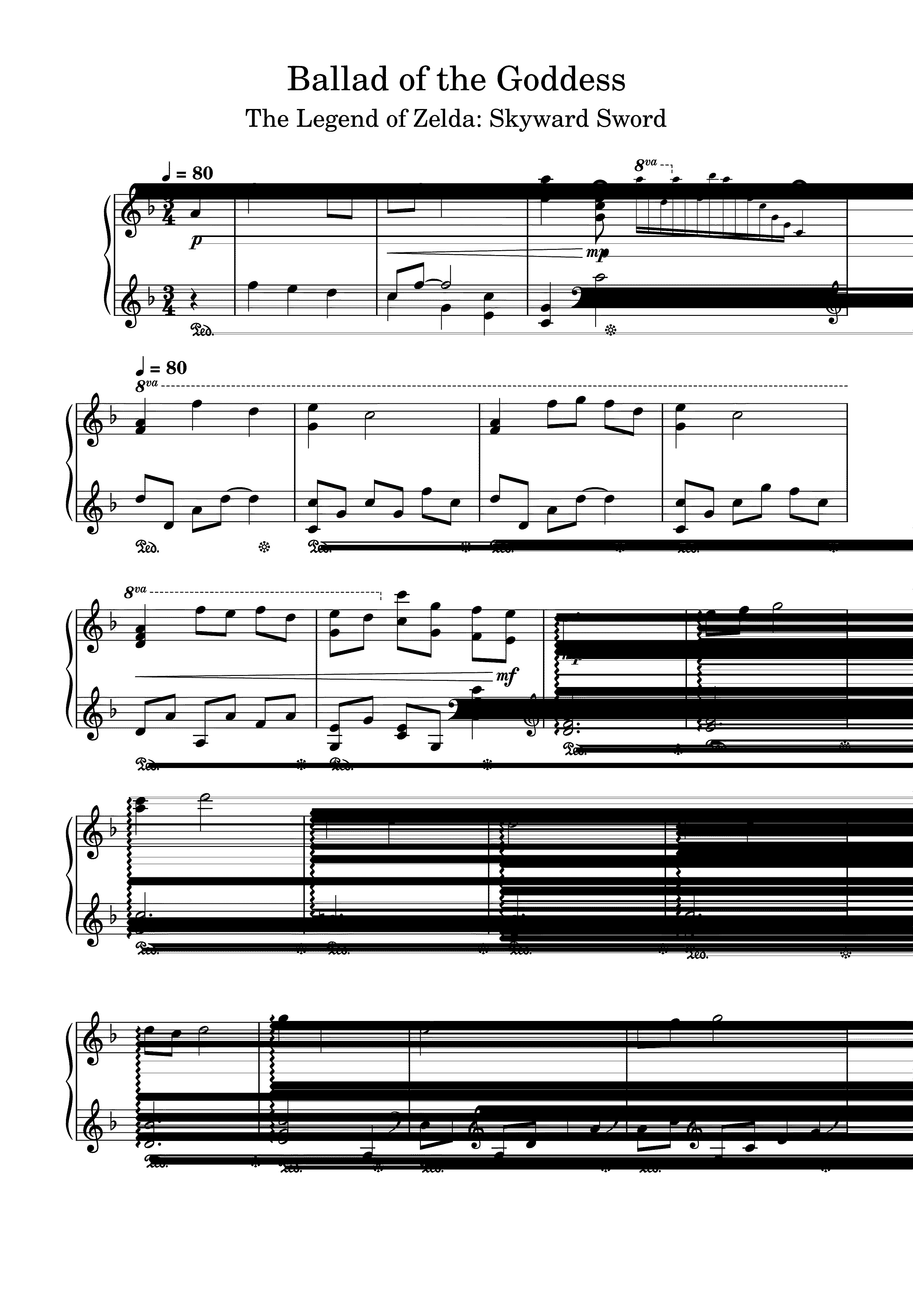 Partitura Ballad of The Goddess