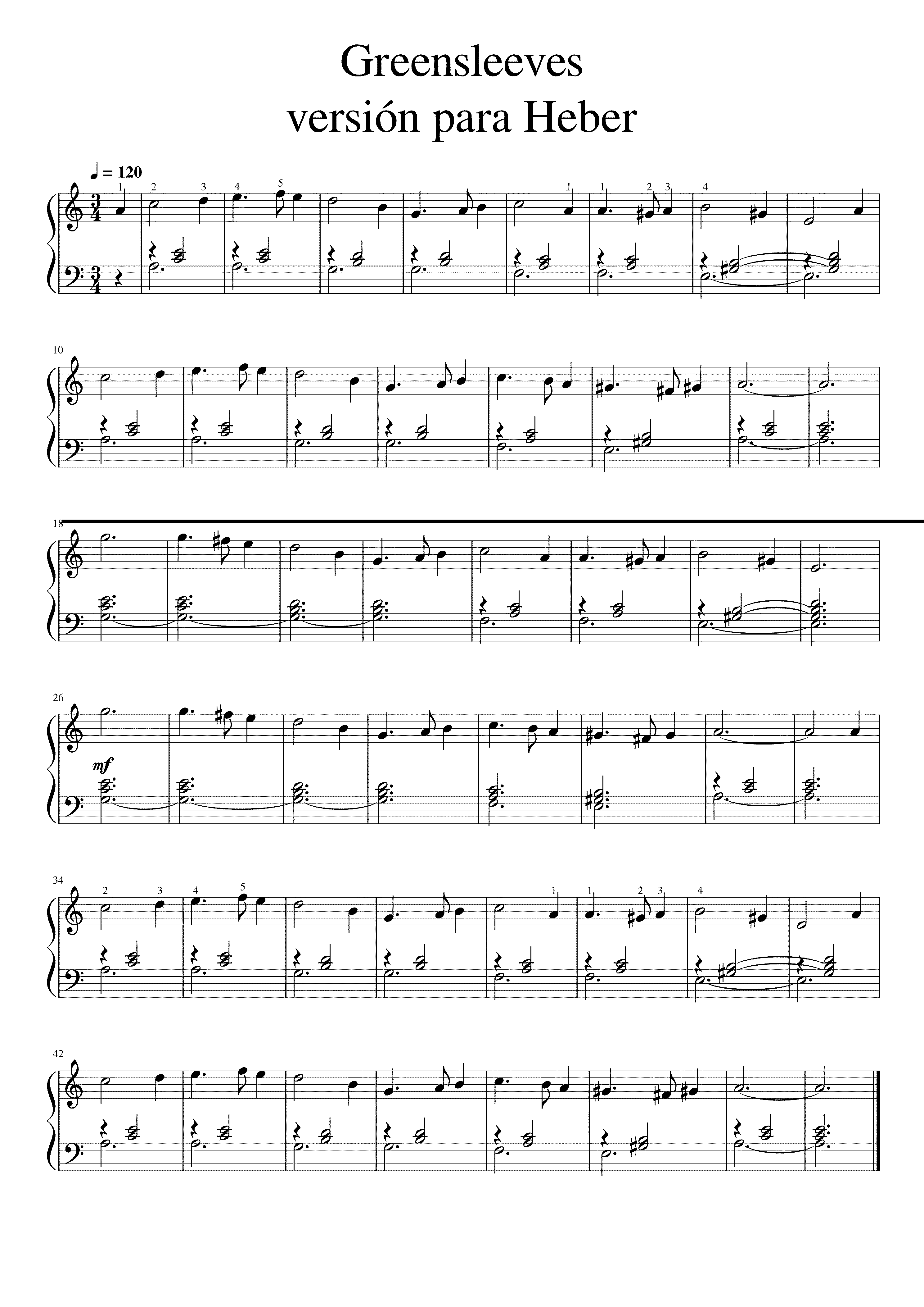 Partitura Bandoneon