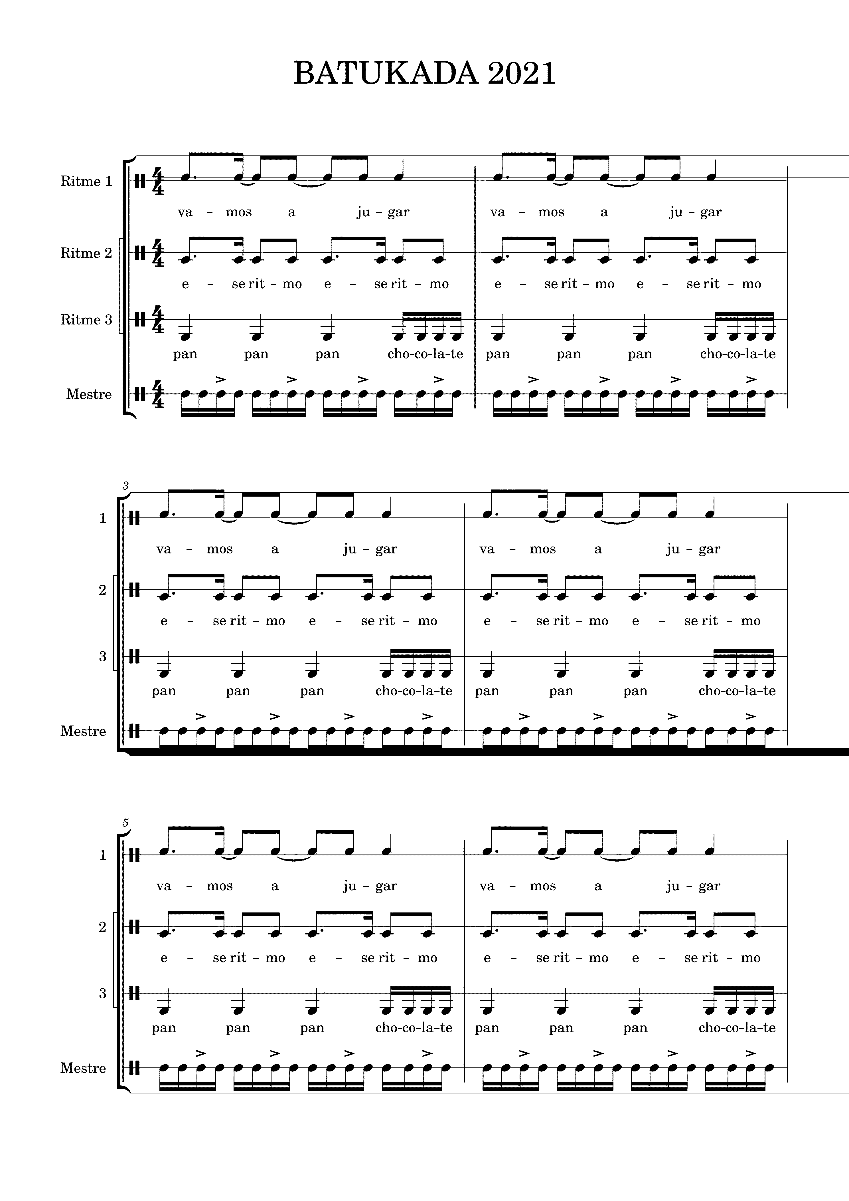 Partitura Batukada
