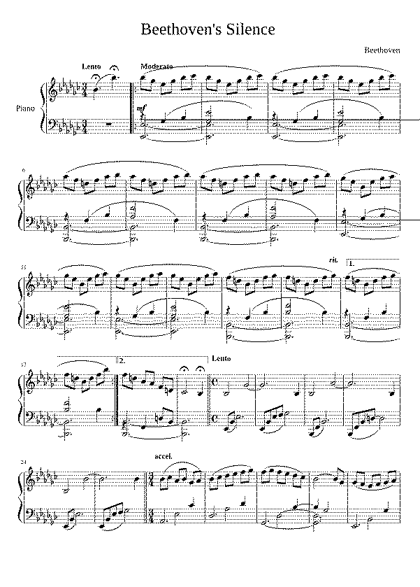 Partitura Beethoven Silence
