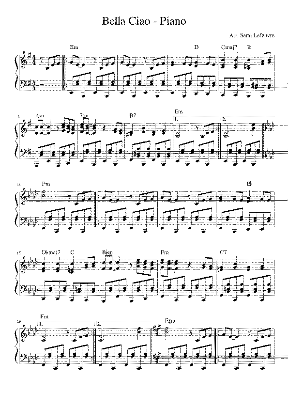 Partitura Bella