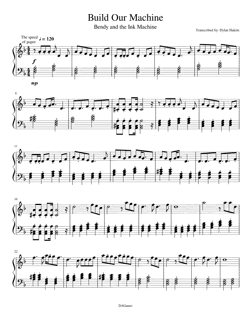 Partitura Bendy