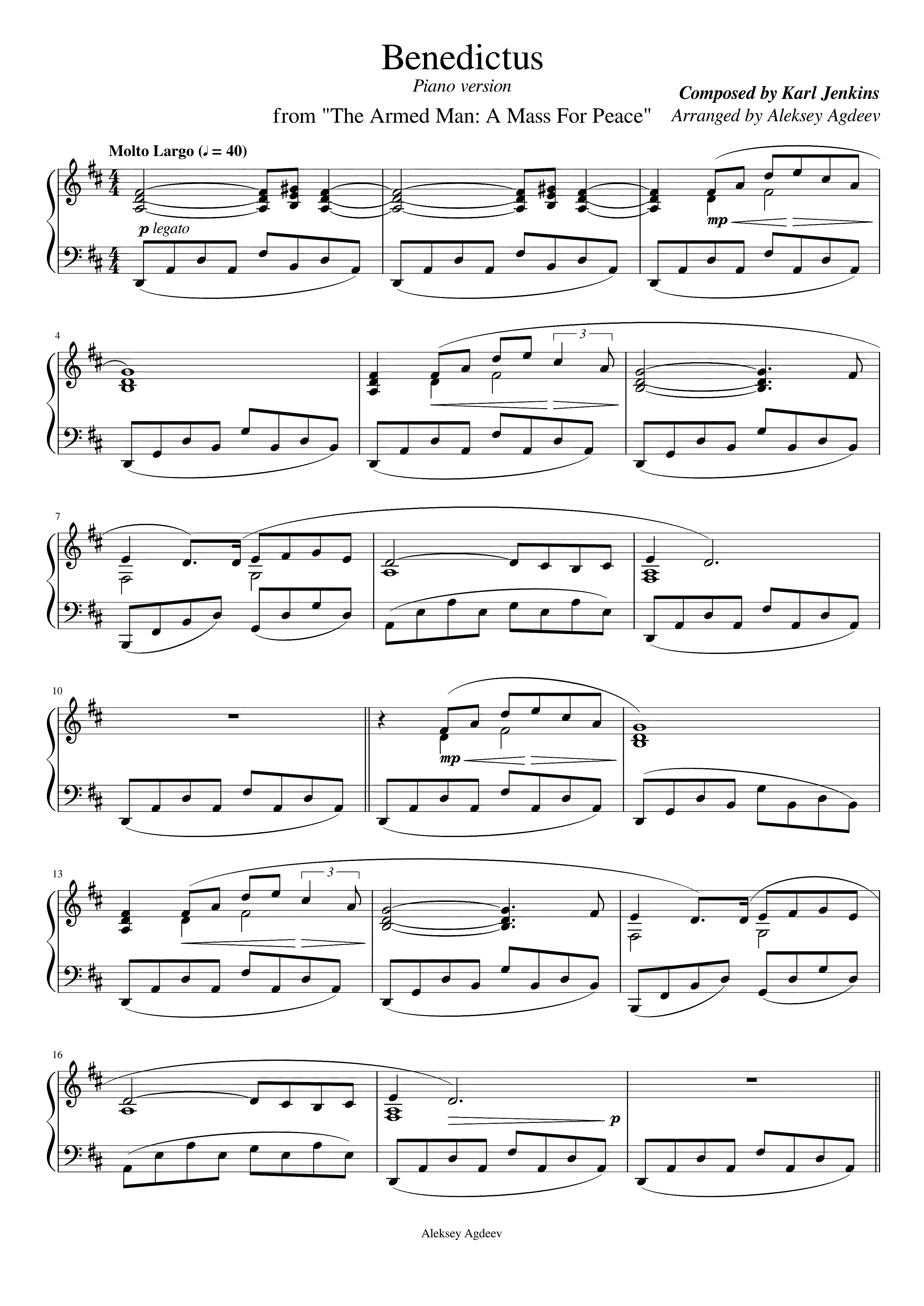 Partitura Benedictus