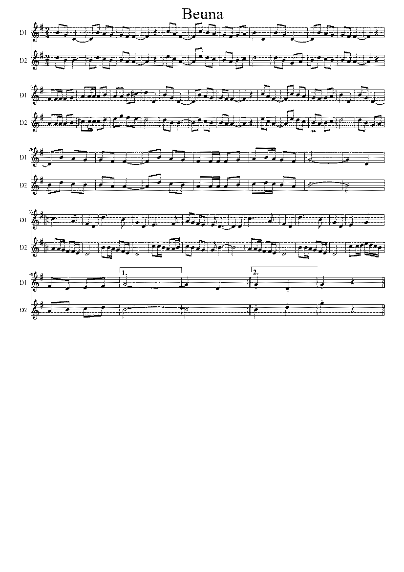 Partitura Beuna