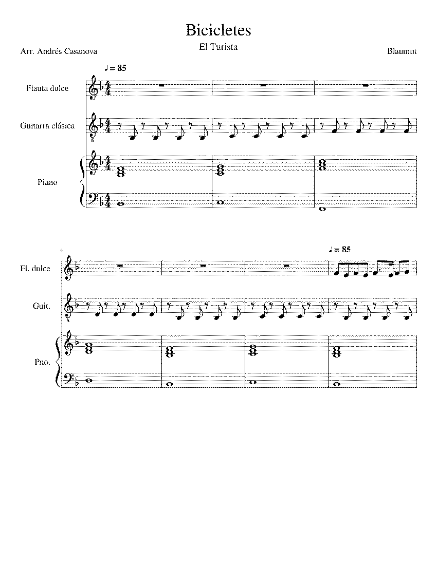 Partitura Bicicletes