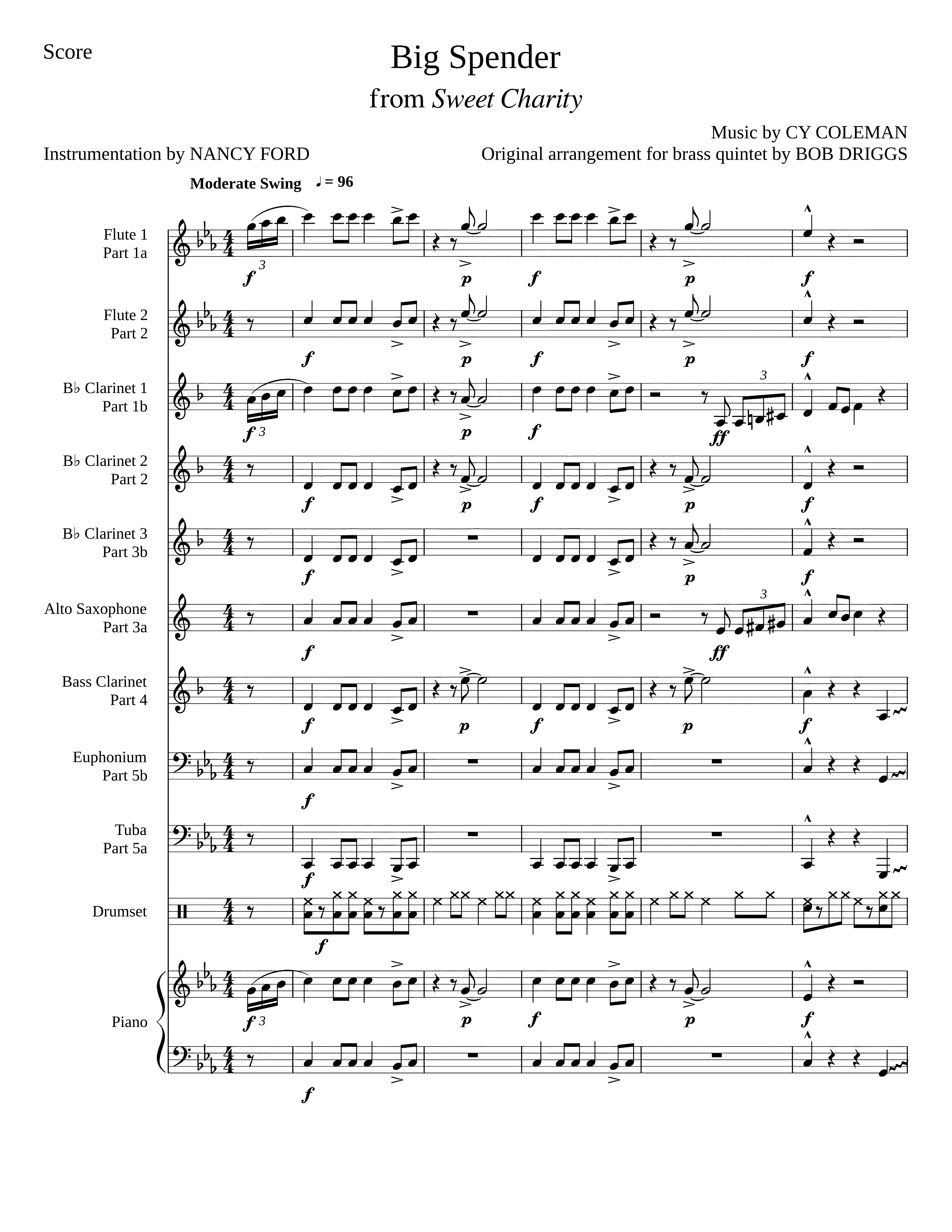 Partitura Big Spender