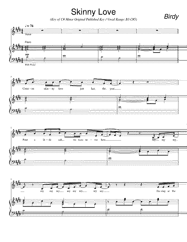 Partitura Birdy