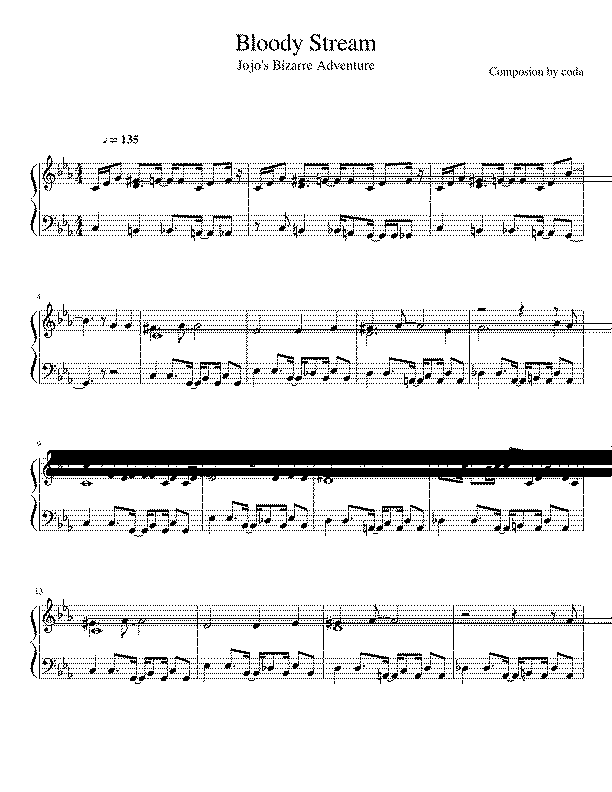 Partitura Bloody Stream