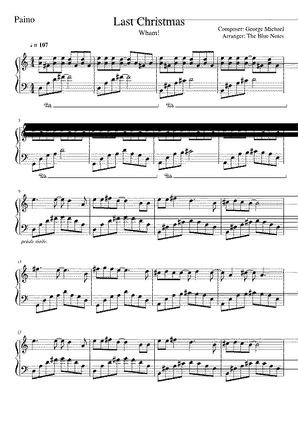 Partitura Blue Christmas