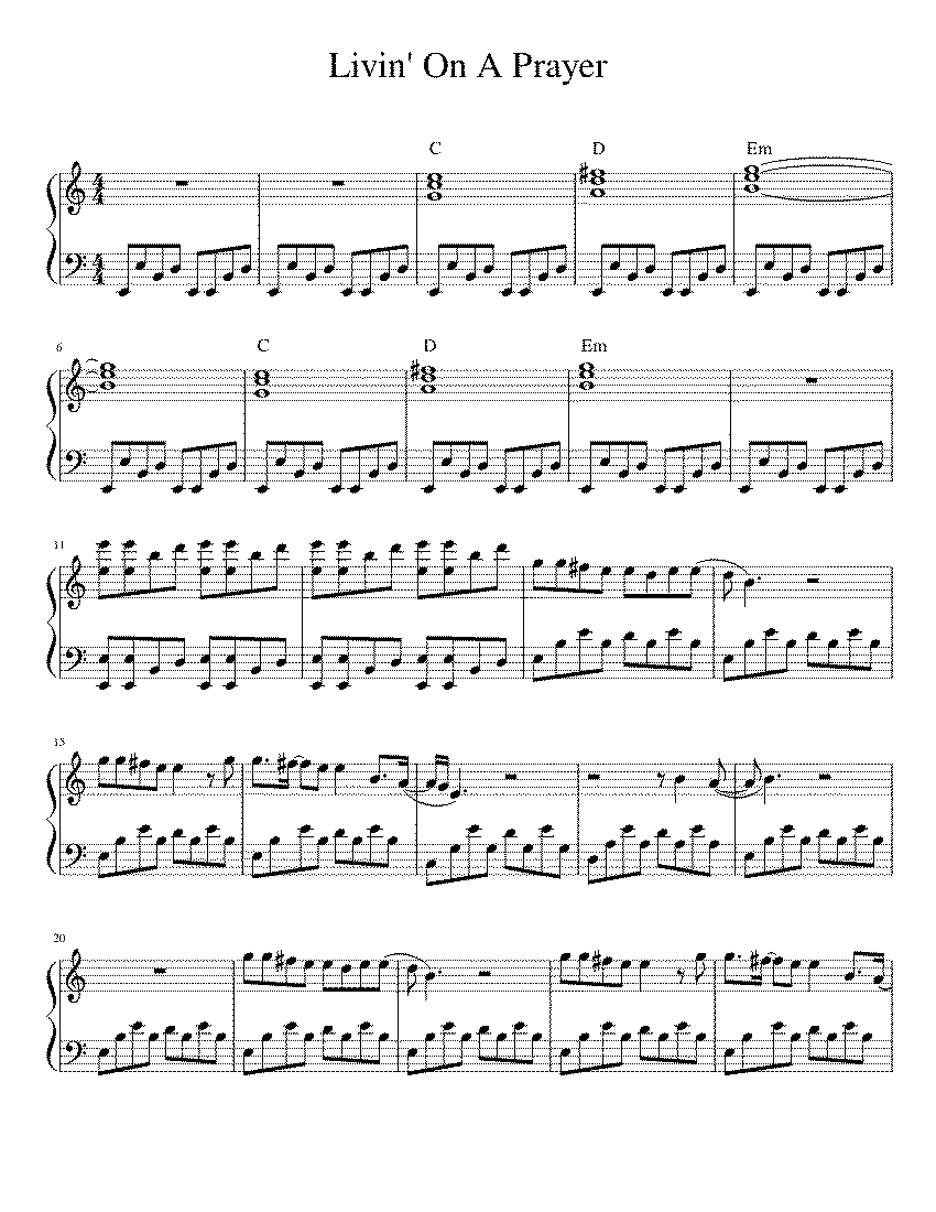 Partitura Bon Jovi