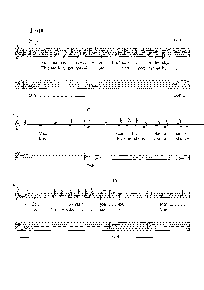 Partitura Bonfire Heart