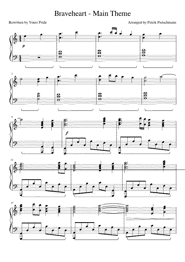 Partitura Braveheart
