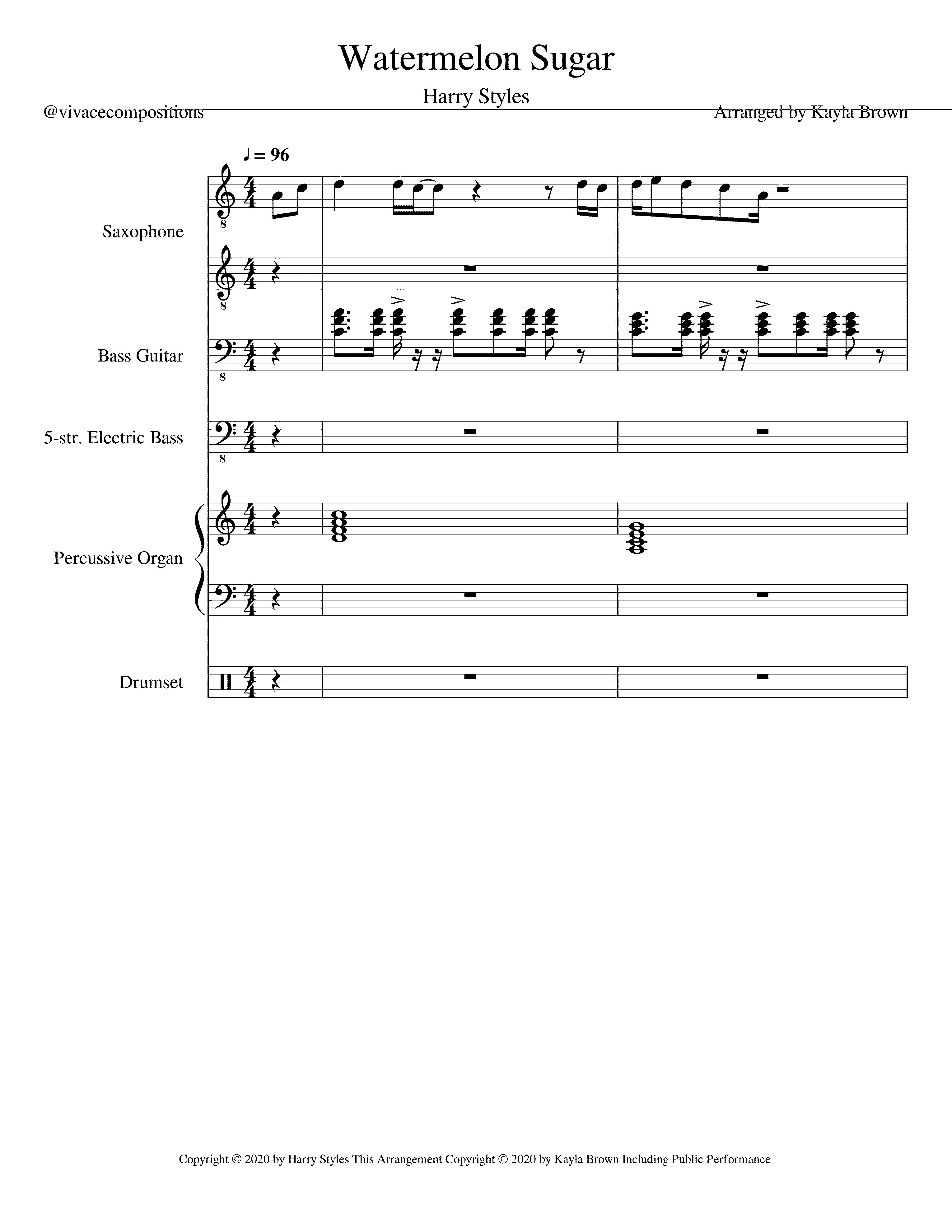 Partitura Brown Sugar