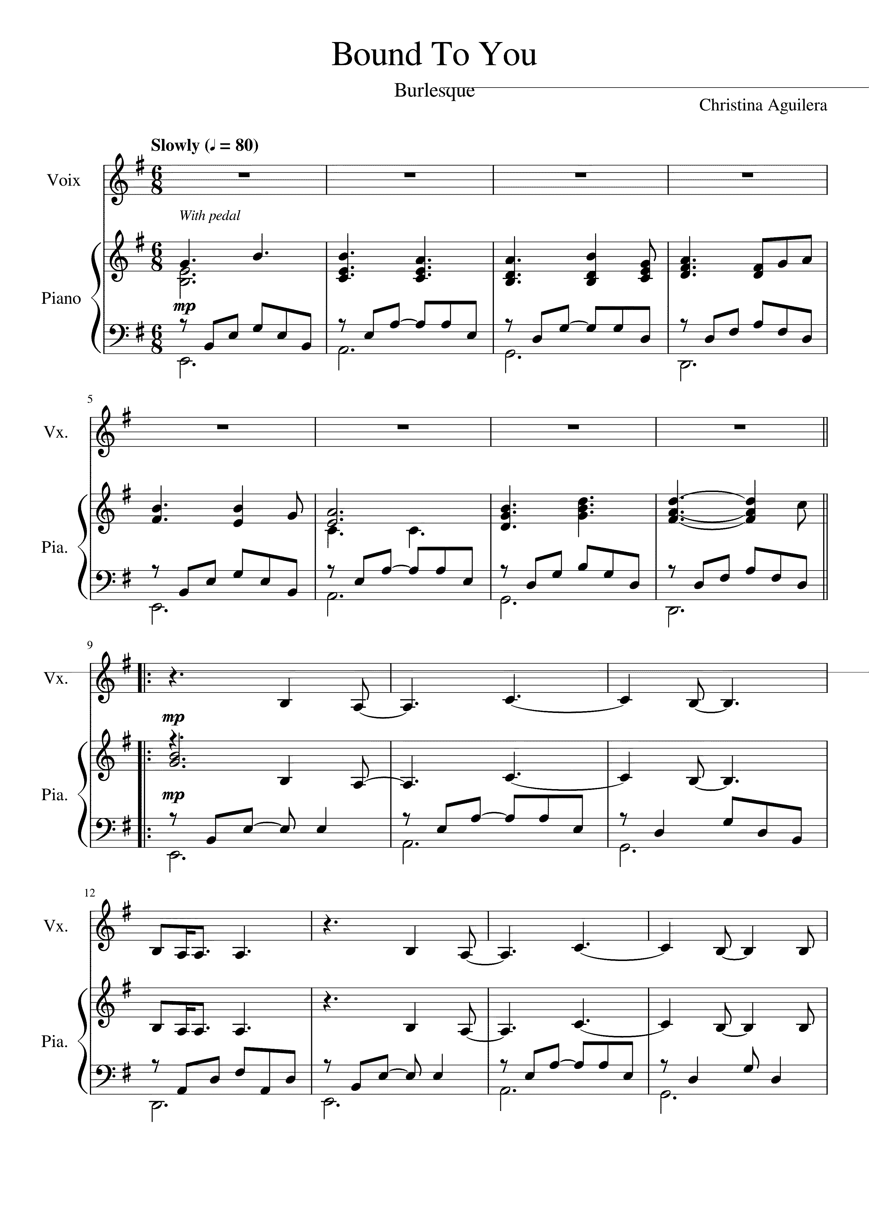 Partitura Burlesque