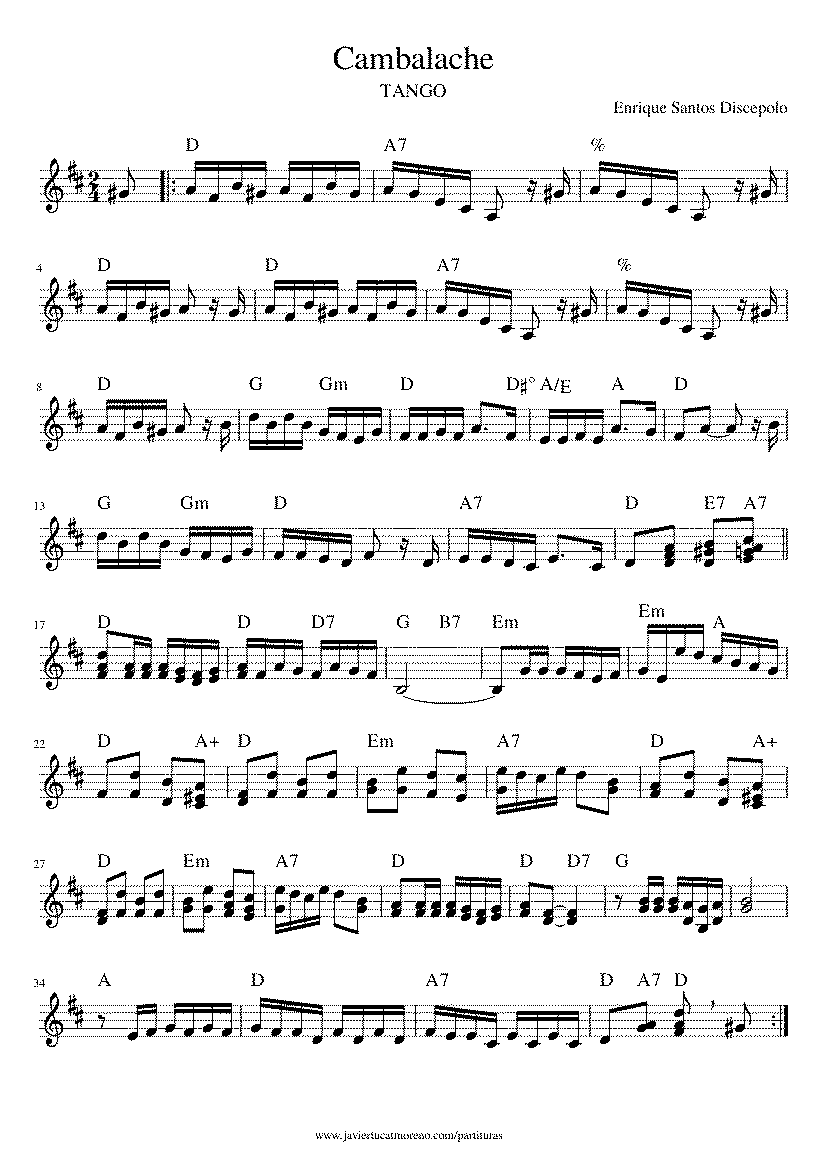 Partitura Cambalache