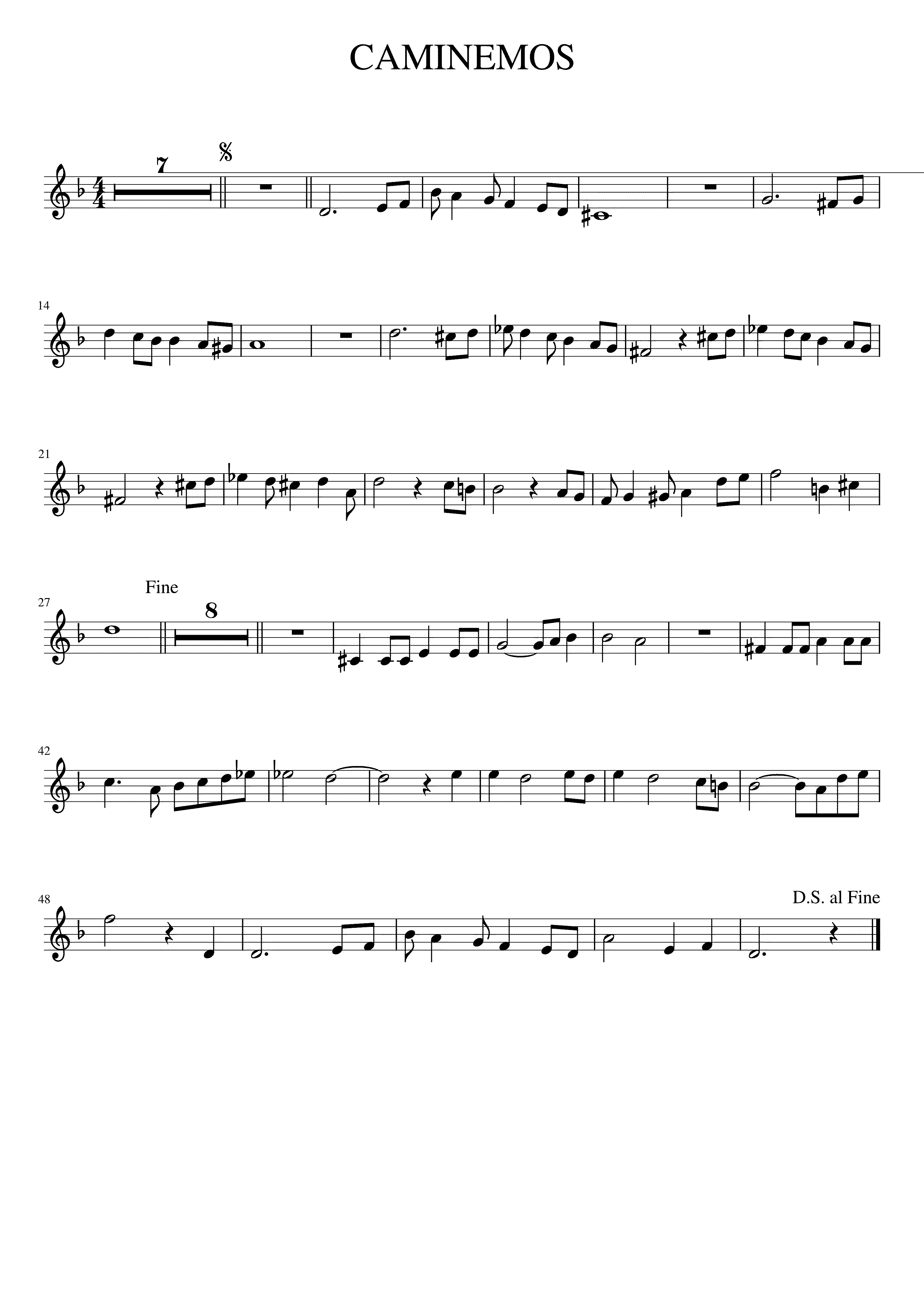 Partitura Caminemos