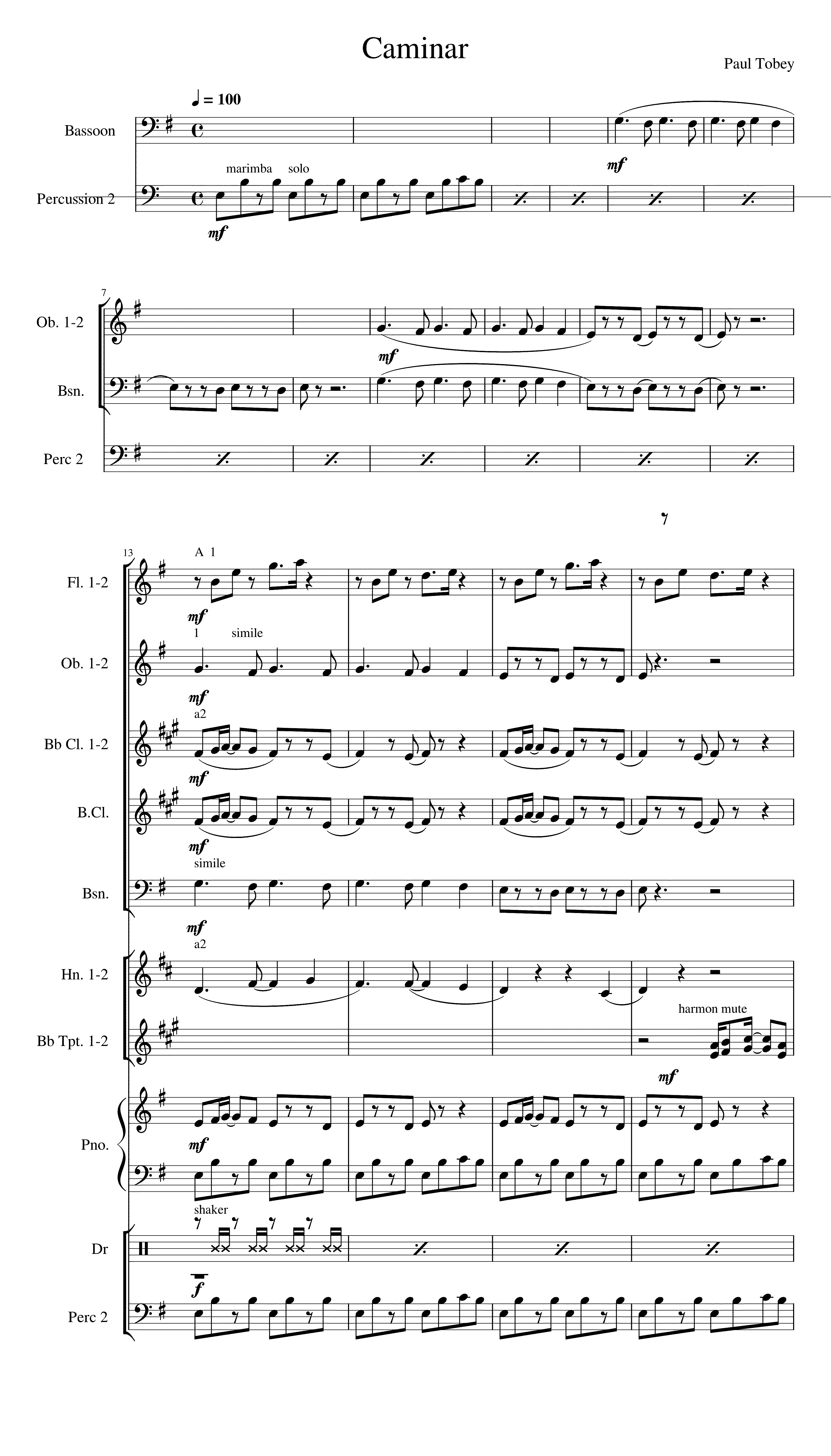 Partitura Camino de Santiago