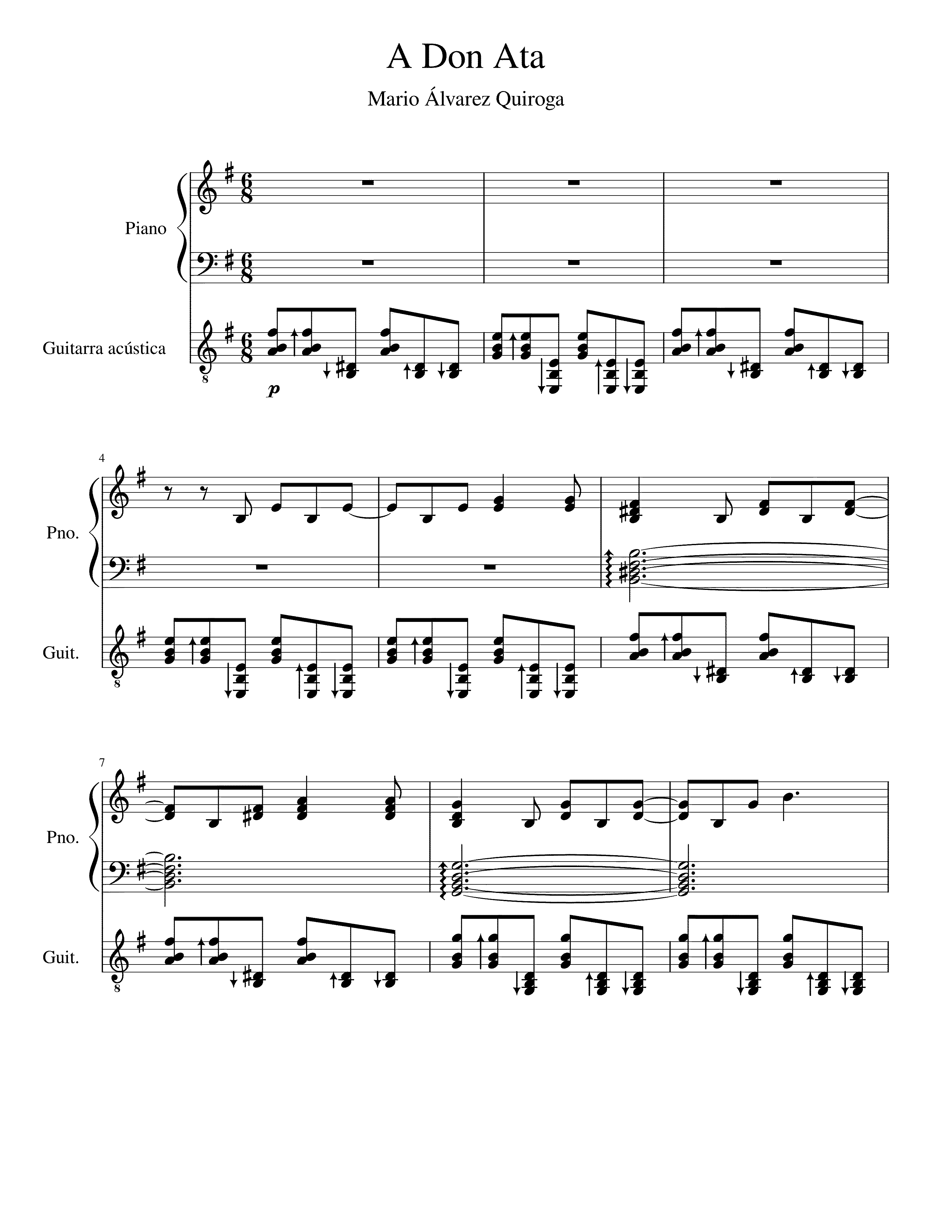 Partitura ,Camino del Indio