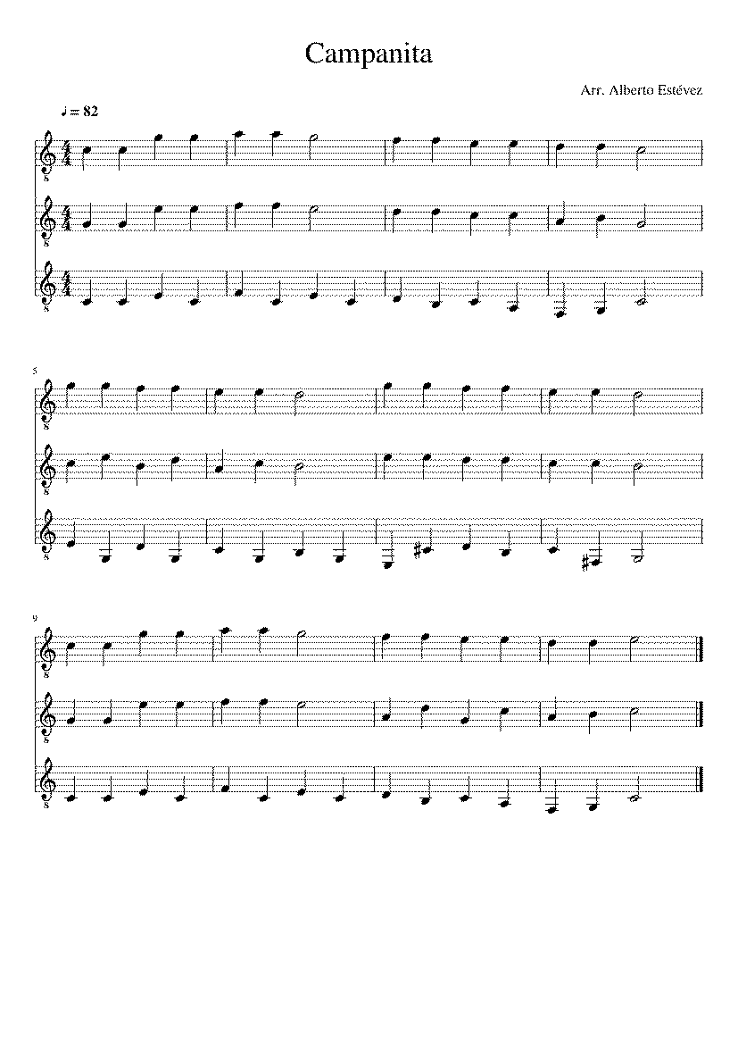 Partitura Campanita