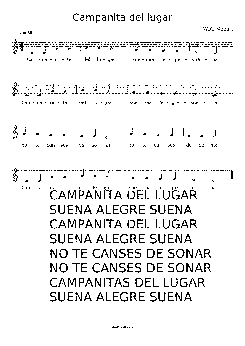 Partitura Campanitas
