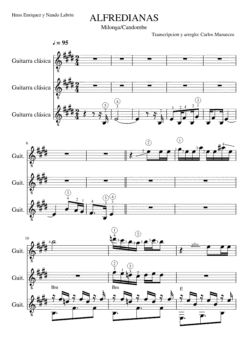 Partitura Candombe