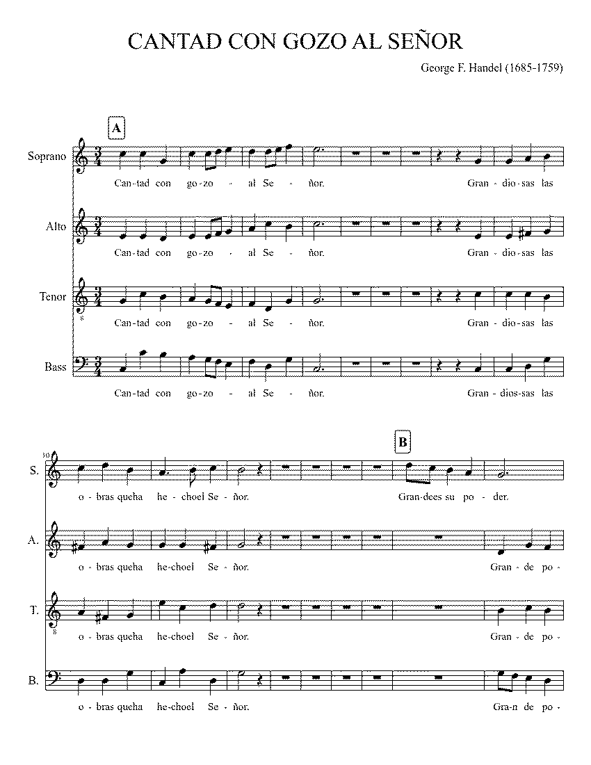 Partitura Cantad Con Gozo