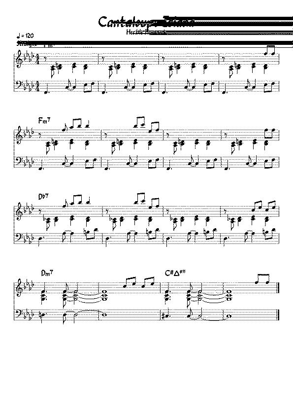 Partitura Cantaloupe Island