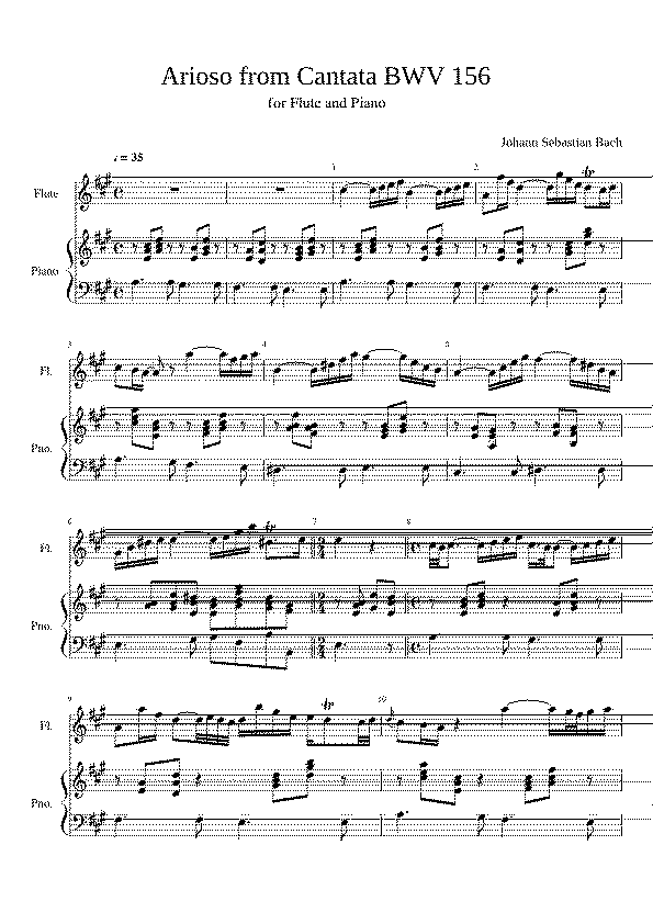 Partitura Cantata Bach
