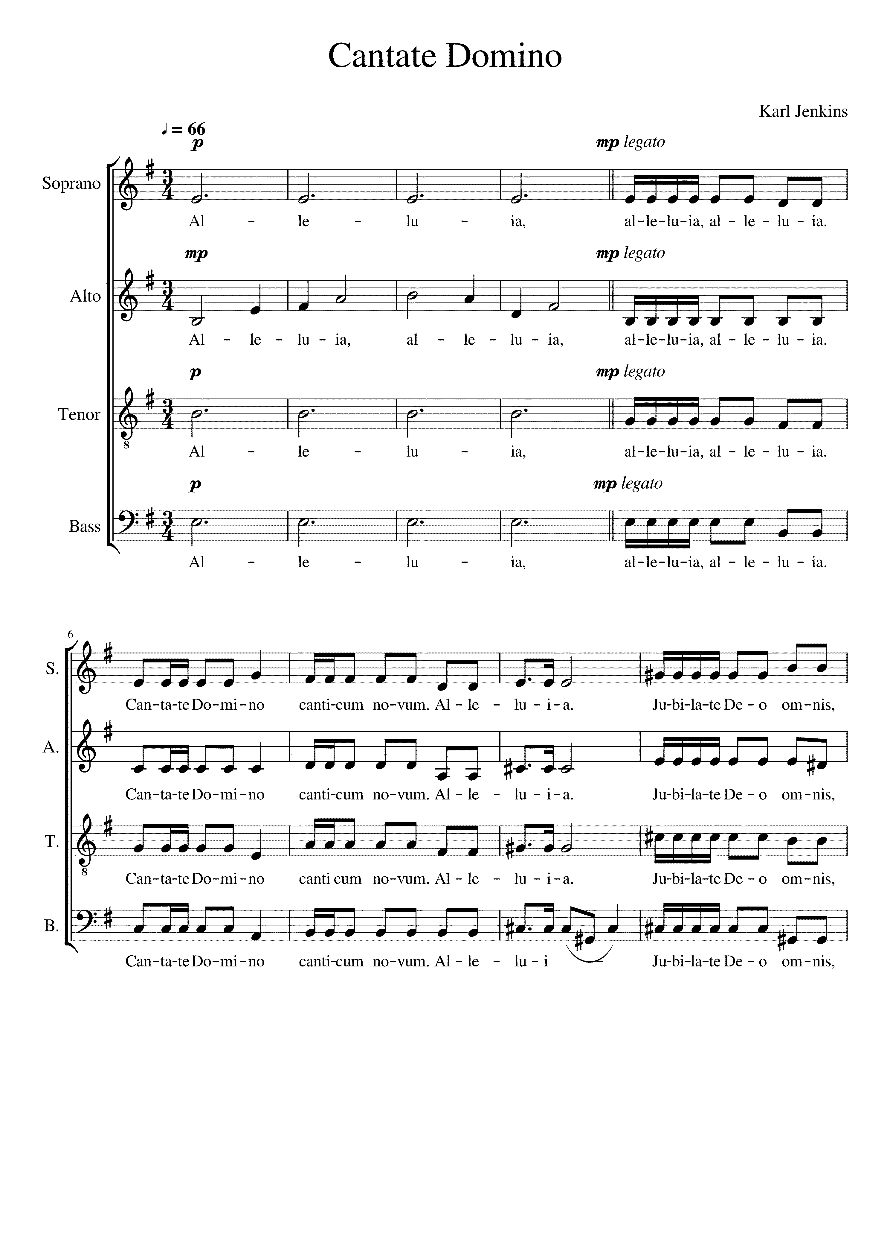 Partitura Cantate Domino