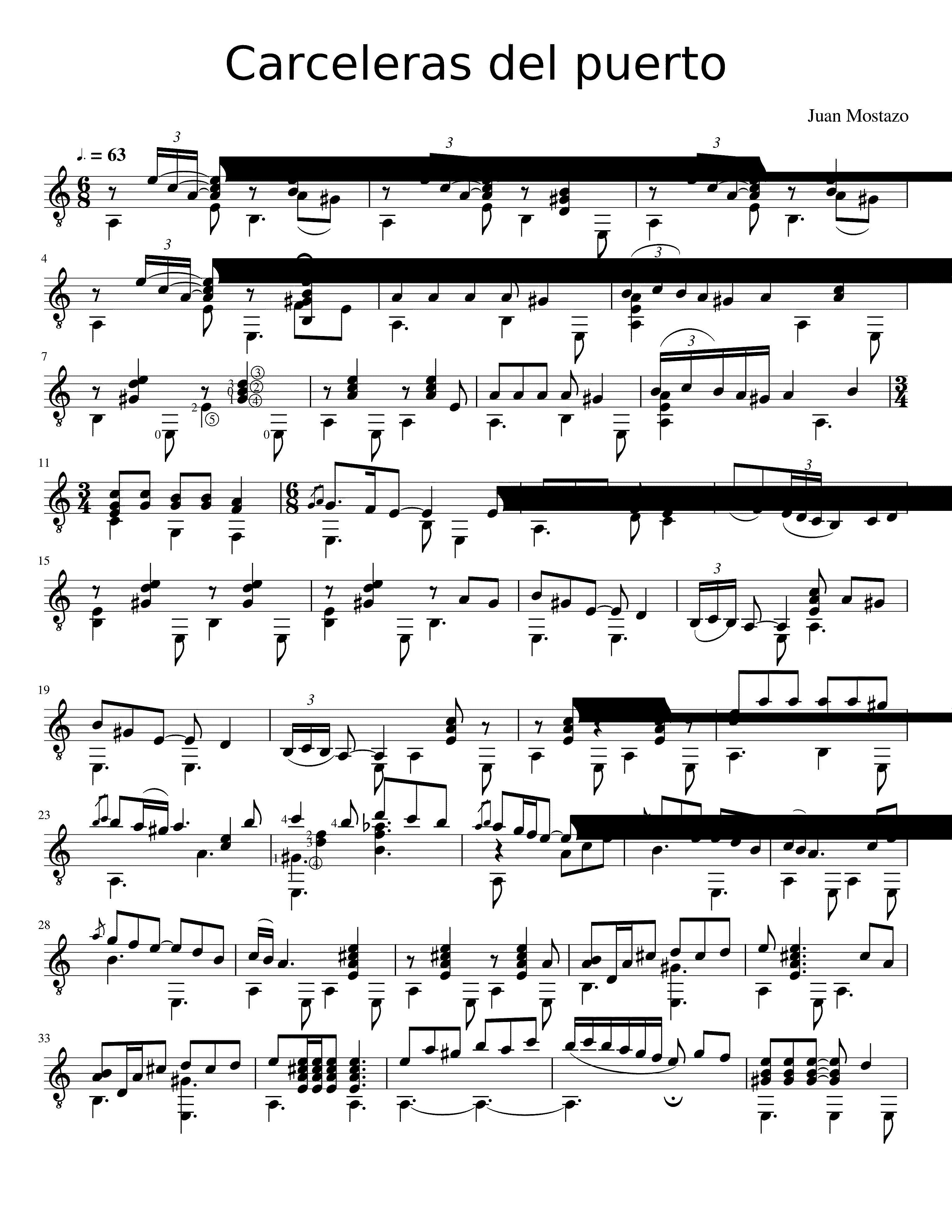 Partitura Carceleras