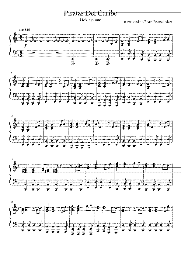 Partitura Caribe