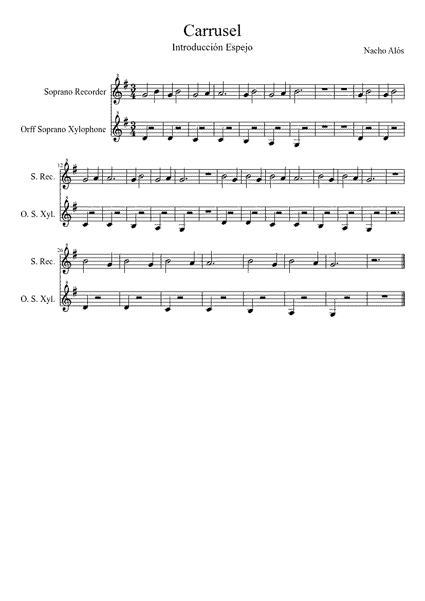 Partitura Carrusel