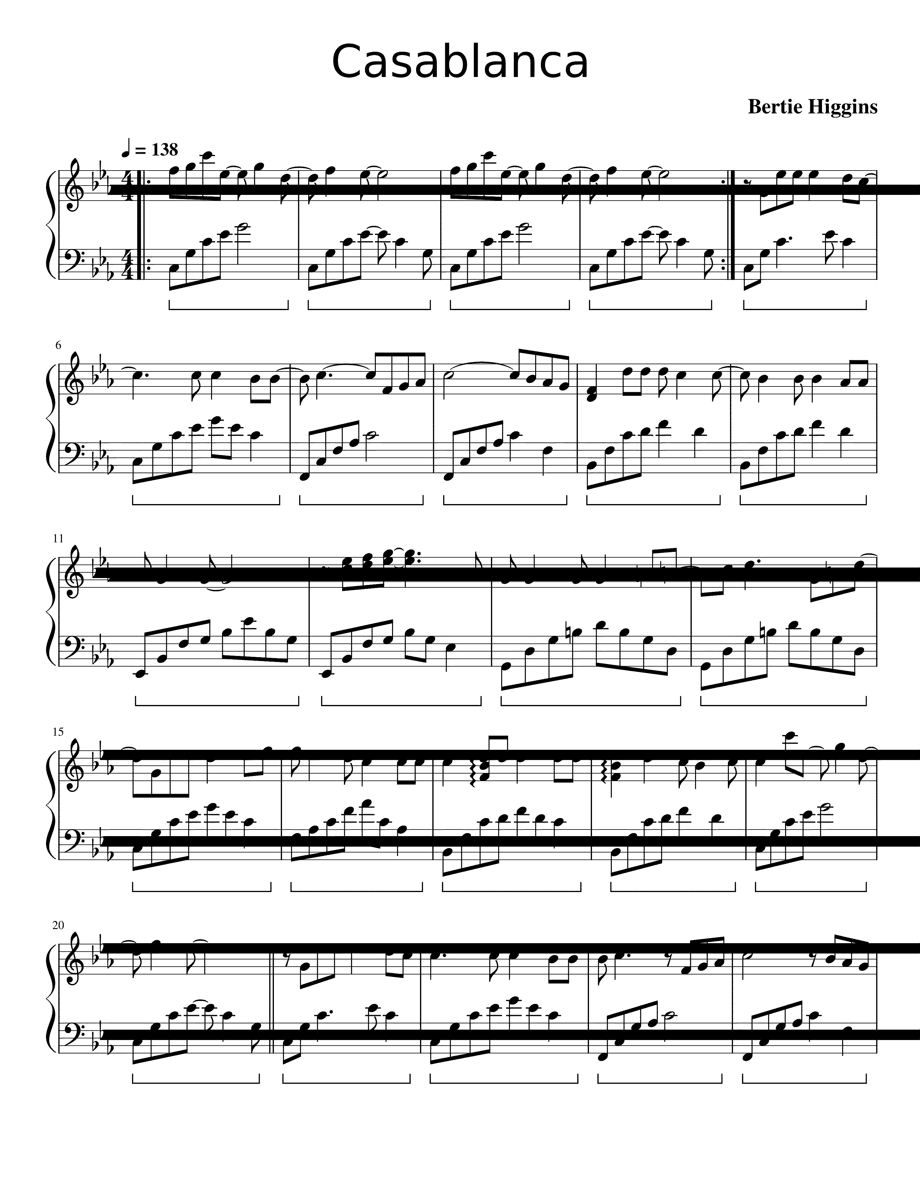 Partitura Casablanca