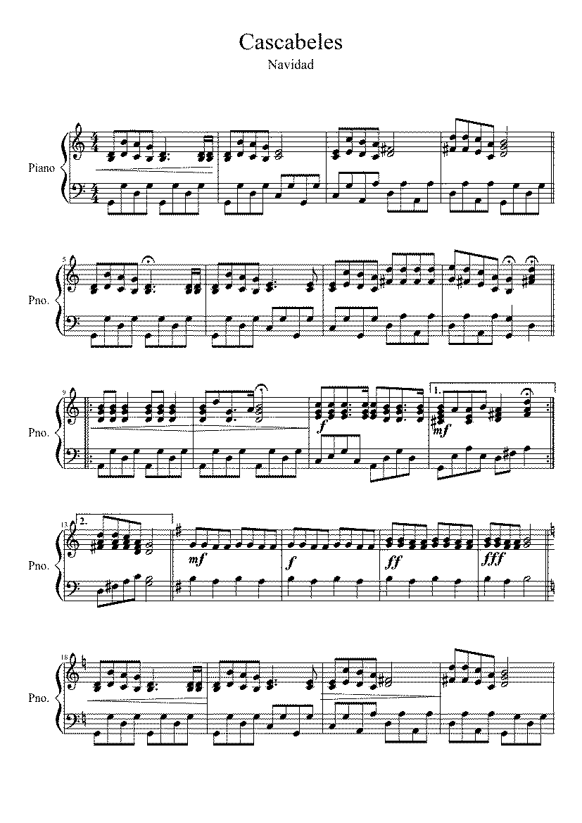 Partitura Cascabeles
