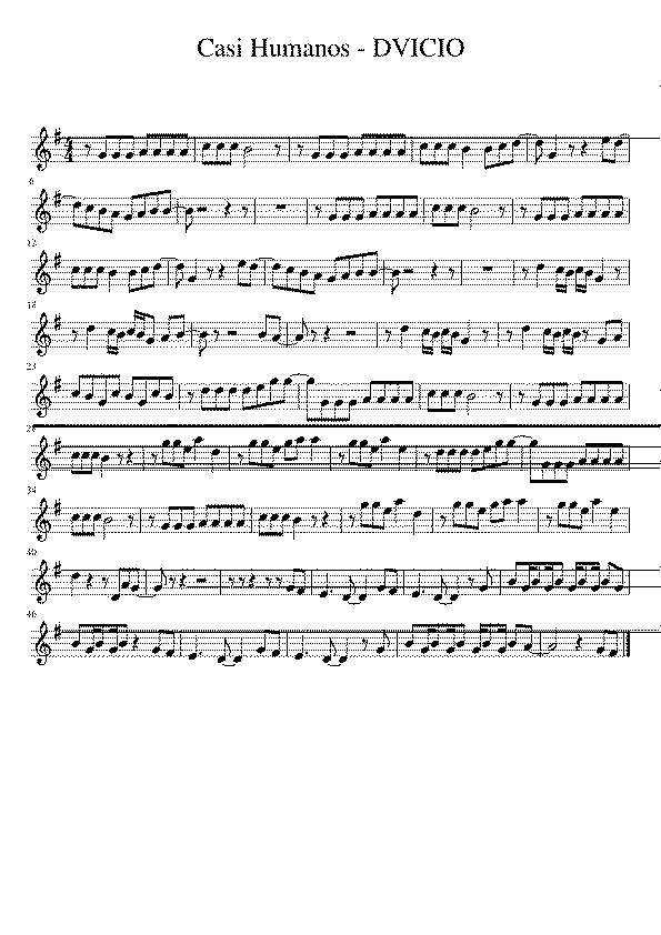Partitura Casi Humanos
