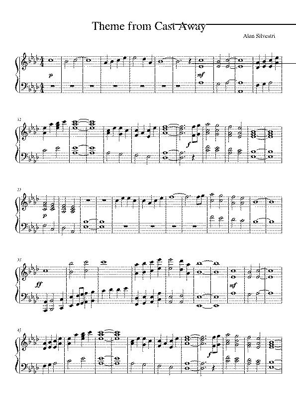 Partitura Cast Away