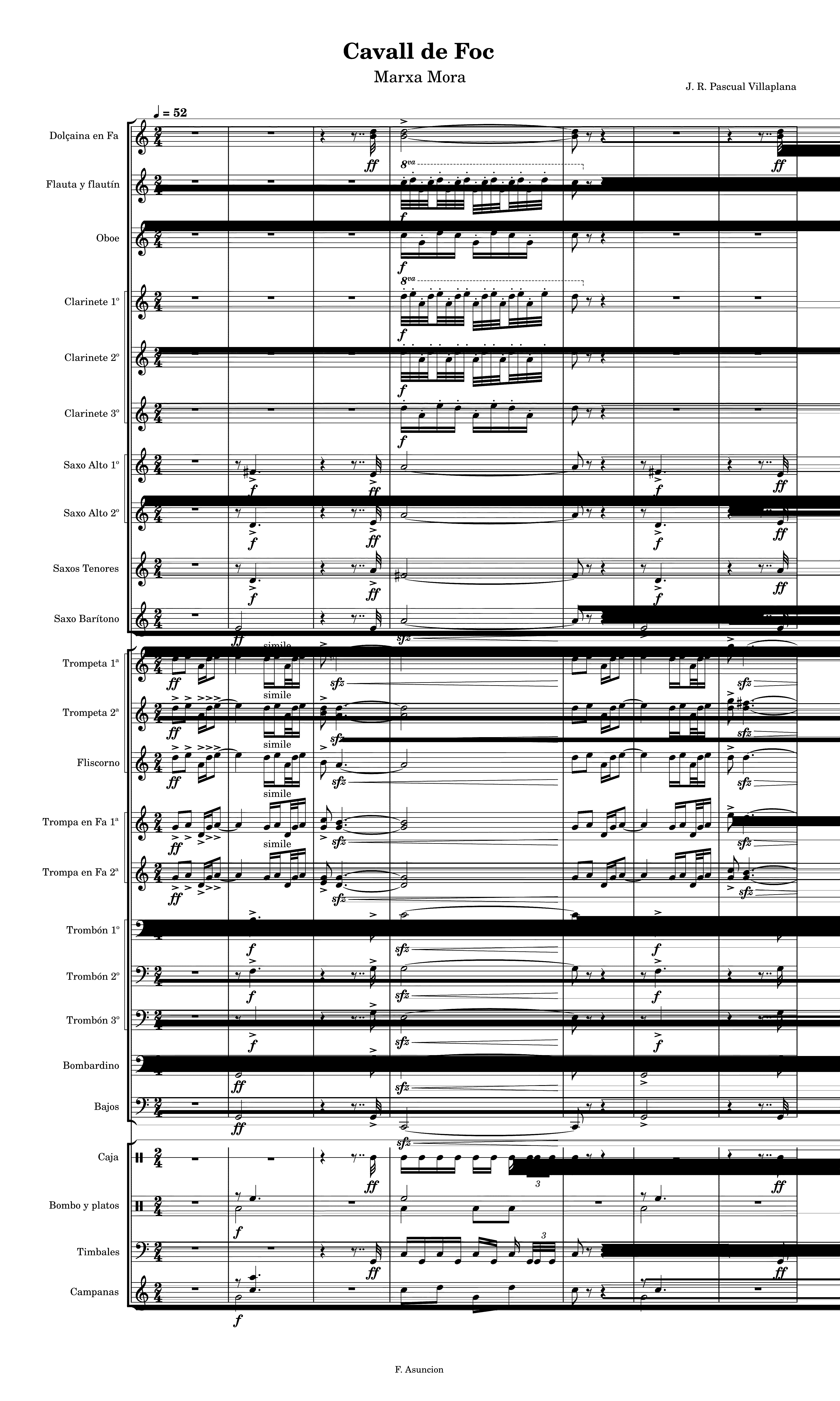 Partitura Cavall de Foc