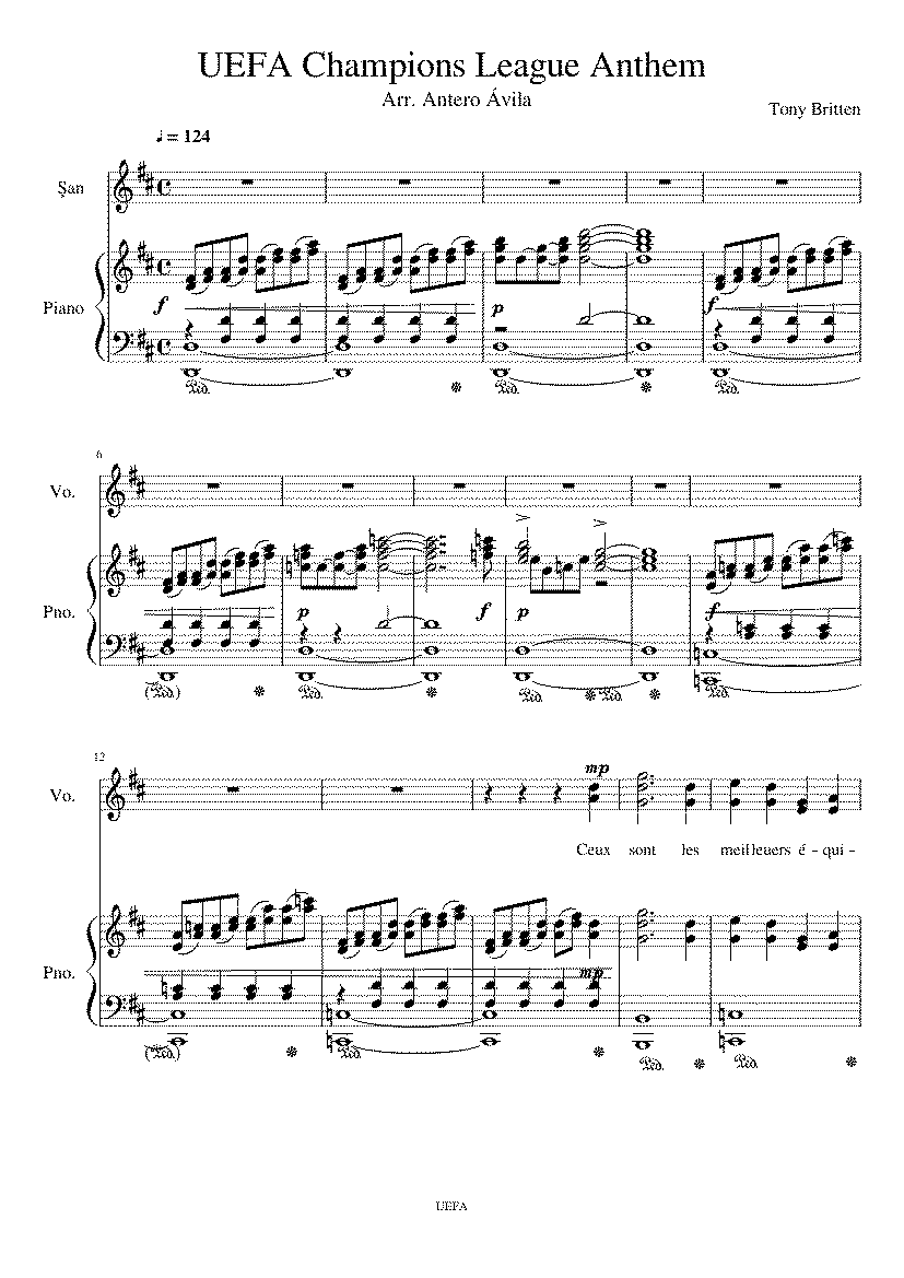 Partitura Champions League