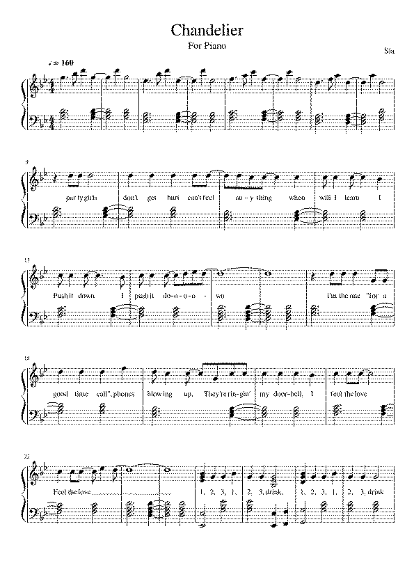 Partitura Chandelier